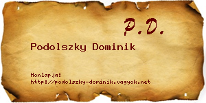 Podolszky Dominik névjegykártya