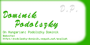 dominik podolszky business card